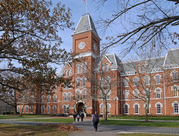 Red brick academic building at The Ohio State University