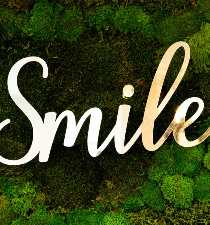 Stylized word smile